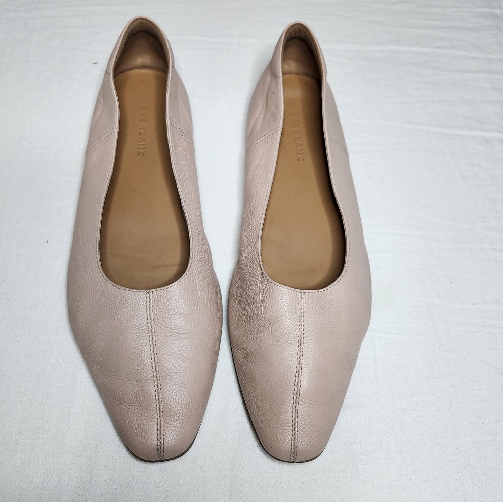 Everlane Women's Pale Blush Leather Ballet Flats